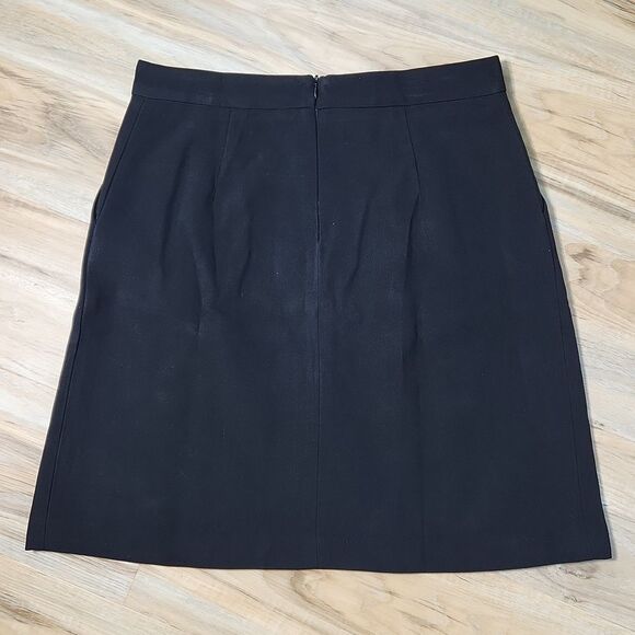 🔸️🔺️NWT Catherine Malandrino Black Buttoned Front Skirt w/Pockets Size 10 - Picture 2 of 10
